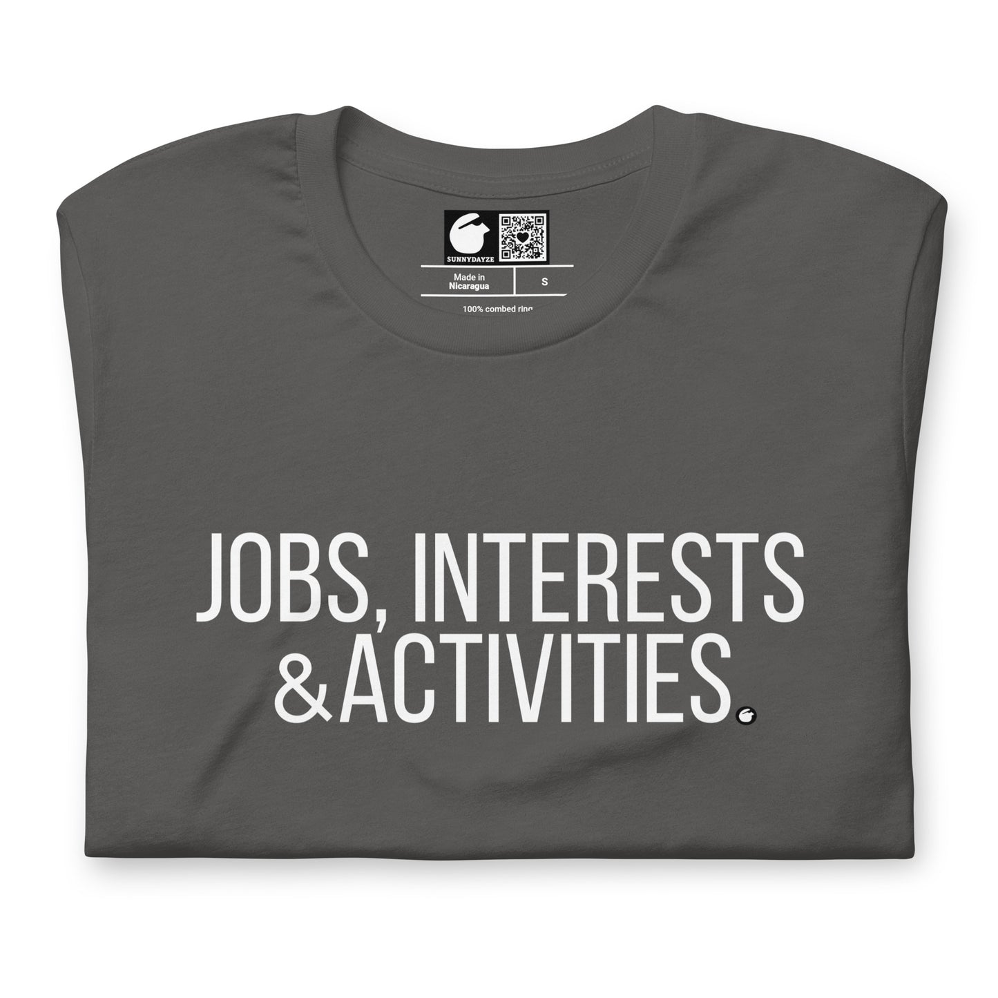 JOBS INTERESTS & ACTIVITIES TITLE CARD - NFS