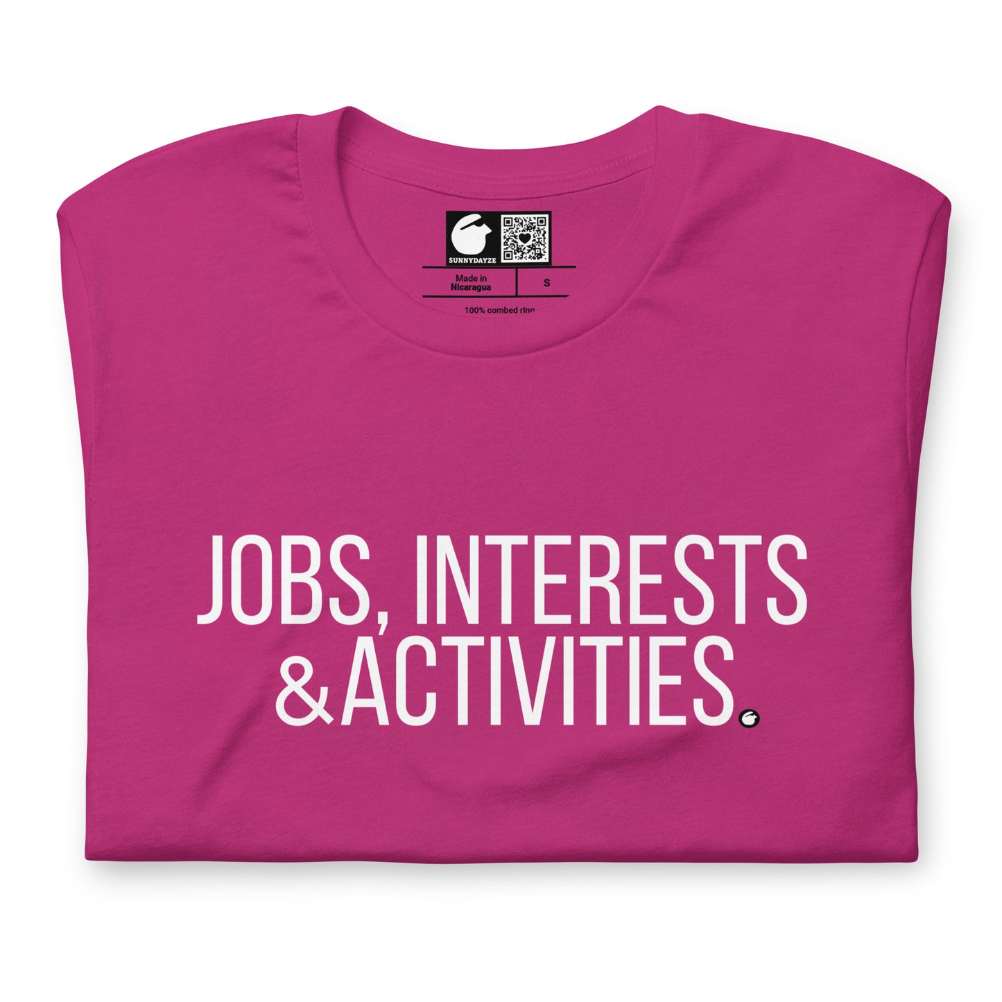 JOBS INTERESTS & ACTIVITIES TITLE CARD - NFS