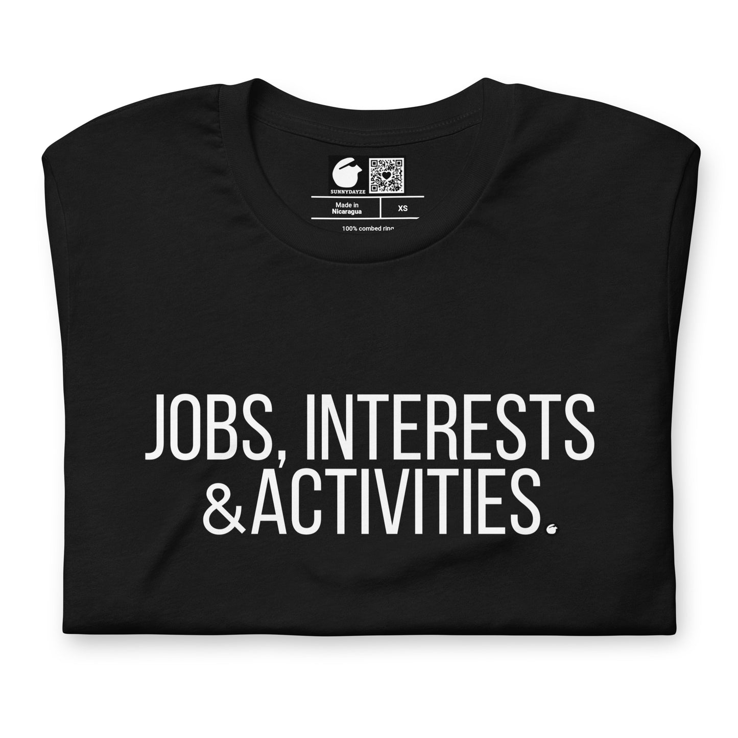 JOBS INTERESTS & ACTIVITIES TITLE CARD - NFS