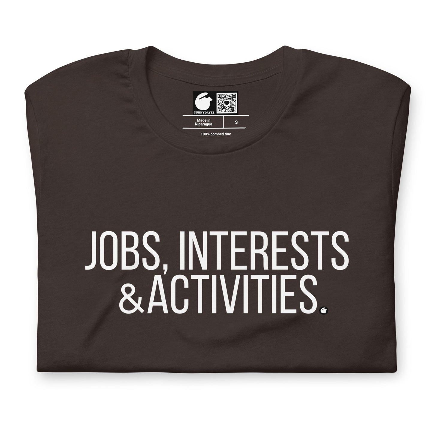 JOBS INTERESTS & ACTIVITIES TITLE CARD - NFS