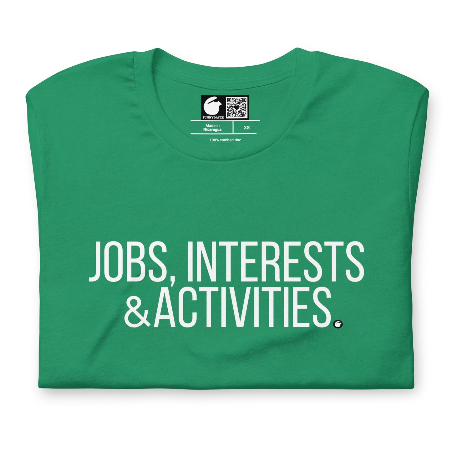 JOBS INTERESTS & ACTIVITIES TITLE CARD - NFS