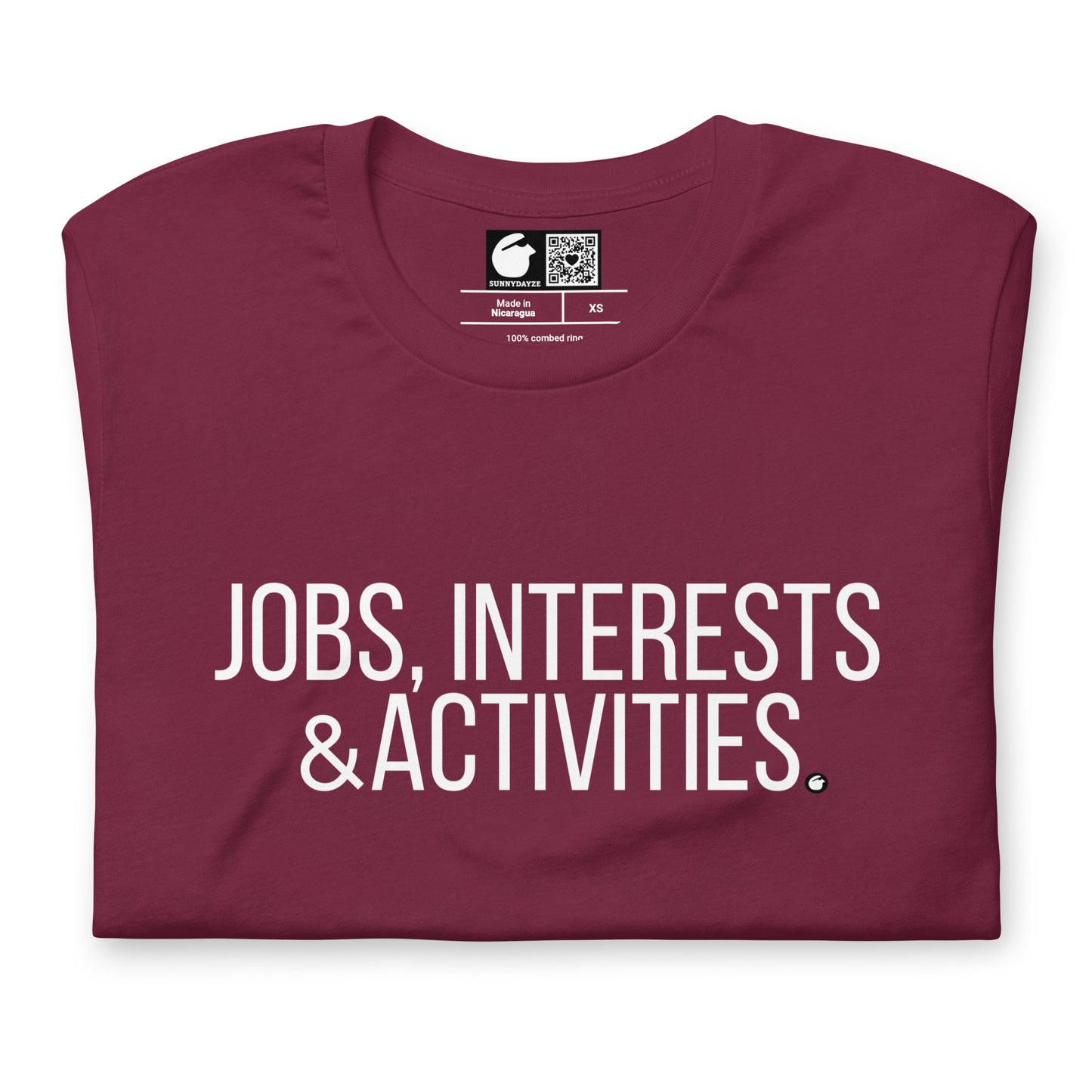 JOBS INTERESTS & ACTIVITIES TITLE CARD - NFS