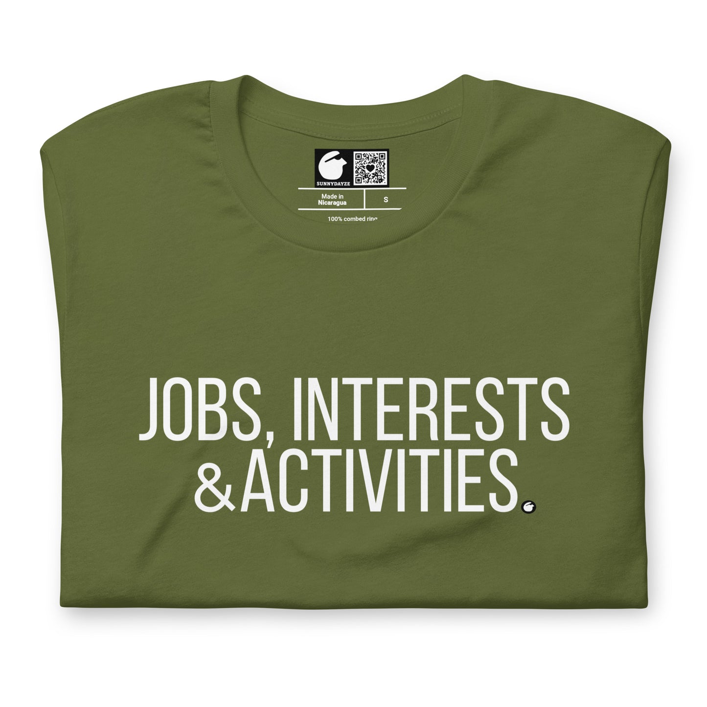 JOBS INTERESTS & ACTIVITIES TITLE CARD - NFS