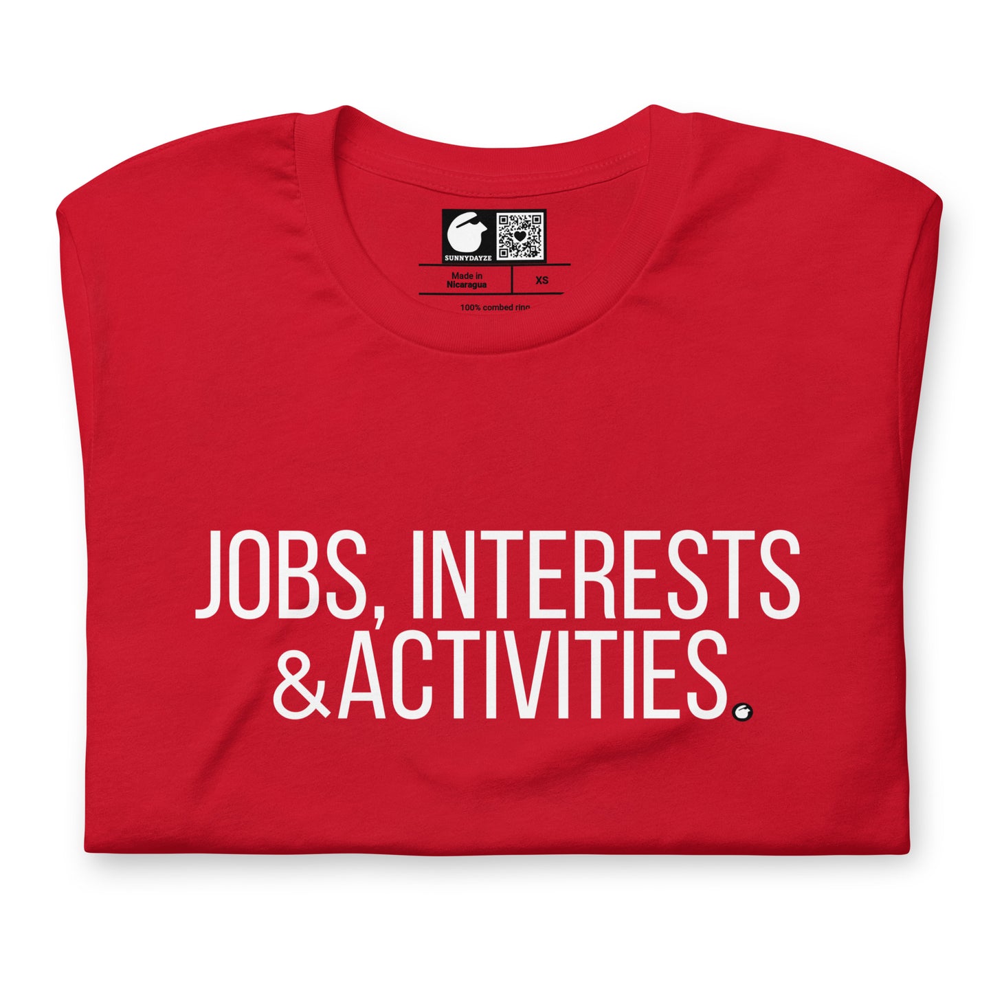 JOBS INTERESTS & ACTIVITIES TITLE CARD - NFS