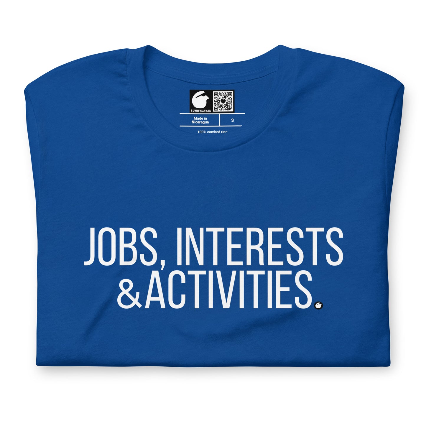 JOBS INTERESTS & ACTIVITIES TITLE CARD - NFS